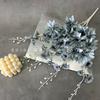 Flor Artificial 5 Tenedores Paquete Dalia Sentido Avanzado Flor Pequeña Decoración de Boda Ventana Decoración del Hogar Flor Falsa