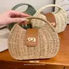 Bolso bandolera de moda nuevo para mujer, bolso de mano de nicho, bolso de playa para vacaciones, bolso de paja tejido estilo coreano