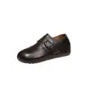 Zapatos Planos de Estilo Retro de Corte Bajo con Punta Dividida para Mujer, Estilo Nuevo Otoño 2026, Hebilla de Cuero, Velcro, Cómodos, Versátiles, Mocasines