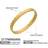 Estilo Europeo Transfronterizo Más Vendido Nuevo Conjunto de Pulseras con Hebilla Geométrica Acero Inoxidable Chapado en Oro de 18k Joyería de Alta Calidad con Textura