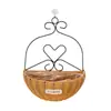 Cesta Colgante de Mimbre Sintético Tejido para Flores, Cesta Decorativa Colgante de Pared para Plantas Verdes en Maceta para Comedor y Dormitorio