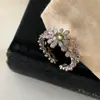 Anillo de Margarita de Zirconia de Lujo para Mujer, Diseño Único, Sensación de Alta Gama, Delicado y Suave, Anillo Abierto Versátil