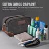 Bolsa de aseo de lona para hombre de venta caliente transfronteriza, bolsa de viaje para artículos de tocador, gran capacidad, portátil, bolsa de aseo portátil