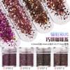 Kit de glitter para nail art, lantejoulas, pó de glitter, gradiente Azul Roxo 123mm, esmalte misto, joia, cola, material de gota
