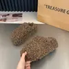 Pantuflas de Piel Baotou para Mujer Otoño/Invierno Uso Exterior 2026 Estilo Coreano Nuevas Zapatillas de Algodón con Plataforma de Suela Gruesa para Aumentar la Altura