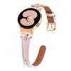 Aplicável para Samsung watch4/5 Pulseira de Couro com Strass em T Perfeito, Embutido, Afinando a Cintura, Pulseira de Couro para Smartwatch