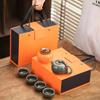 Juego de Té de Ocio Juego de Tetera Juego de Té Kung Fu para el Hogar Caja de Regalo para Negocios de Oficina Caqui Ruyi