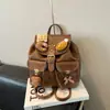 Bolso Retro Maillard Transfronterizo para Mujer 2025 Otoño e Invierno Nuevo Versátil de un Solo Hombro de Aspecto Elegante Simple Portátil Mochila