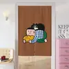 Cortina de Puerta de Dibujos Animados para Uso Doméstico, Cortina Divisoria de Dormitorio, Cortina Divisoria de Cocina y Baño, Cortina de Tela sin Taladro, Media Cortina