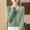 Atacado transfronteiriço de malha feminina premium, gola V sem costura, manga longa, top base emagrecedor