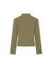 Chaqueta Corta Verde Militar con Cuello Alto y Hebillas Metálicas para Otoño 2026, Estilo Militar Vintage, Chaqueta Delgada para Principios de Otoño