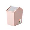 Lindo pequeño cubo de basura de escritorio con tapa, estilo nórdico, mini cubo de basura creativo para oficina o dormitorio de niña.