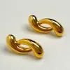 Aretes Irregulares de Gota de Agua con Cruz, Aretes de Estilo Moderno y Genial, Lujo Ligero, Gama Alta, Aretes Versátiles, Venta al por Mayor para Mujeres
