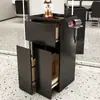 Nuevo Gabinete de Herramientas para Barbería Gabinete para Salón de Peluquería Carrito Móvil Gabinete de Almacenamiento de Herramientas de Madera Maciza Móvil Sin Instalación
