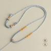 Collar de cordón trenzado de cuatro hebras con nudo de transferencia fino tejido a mano, hebilla de seguridad, colgante unisex de jade y oro con cuerda