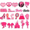 Hebilla de Zapato Barbie Zuecos Barbie Rosas Flor de Zapato Pegamento Suave de PVC Hebilla Decorativa Accesorios de Bricolaje Exclusivos de Amazon