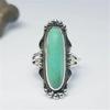 Anillo vintage de turquesa verde natural con incrustaciones, el más vendido de Amazon. Anillo moderno europeo y americano para hombres y mujeres. eBay. Nuevo.