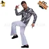 Conjunto Representativo de Baile Disco para Hombre Adulto de los Setenta Disfraces para Fiesta de Halloween Navidad