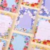 Bloco de Notas Pintura a Óleo Jardim dos Sonhos Notas de Estudante Bloco de Notas de Mensagens Alto Valor de Cor 50 Contas Manuais Caderno de Flores