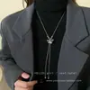 Cadena de Suéter con Borla y Mariposa de Moda para Mujer 2025 Nueva Popular Cadena para Clavícula Accesorio de Celebridad de Internet de Lujo Ligero de Nicho