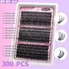 Amazon Europa Venta Caliente DIY Individuales Esponjosos en Racimo Pestañas Postizas Kit de Extensión con Pegamento Gran Capacidad Estilo Denso