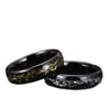 Anillos de Pareja de Acero Inoxidable de 6 mm con Incrustaciones de Oro y Plata Acero de Titanio Venta al por Mayor Directamente del Fabricante