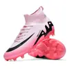 Zapatos de fútbol de caña alta nuevos al por mayor transfronterizos para hombres y mujeres, estudiantes, AG, tacos largos, TF, zapatos de entrenamiento para césped