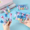Estrella Fugaz Persona Pluma Fluorescente Alta Apariencia Marcador de Llaves Mini Portátil Set Papelería Lápices de Colores Lindos para Dibujar