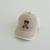 Gorras Europeas y Americanas para Niños Transfronterizas Oso Lindo Verano Protección Solar Gorra de Béisbol para Niños Transpirable Mitad de Malla Gorra de Pico para Bebé