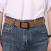 Cinturón Estilo Hong Kong para Hombre y Mujer Moda Versátil Hebilla de Pin Cinturón Joven Sencillo Coreano Jeans Cinturón Moderno para Cabello