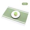 Ningxin Placemat Estilo Japonês Simples Listrado Ecológico PVC Tapete de Mesa Tapete de Isolamento Térmico Corredor de Mesa Doméstico Tapete de Chá Tapete de Mesa de Centro