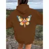 Moletom com Capuz Estampa Cruzada Flor Borboleta Transfronteiriça Comércio Exterior Amazon Wish Temu One