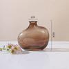 Vaso de vidro simples e irregular vintage, transparente, estilo hidropônico, flor, utensílios para arranjos florais, ornamentos decorativos de mesa