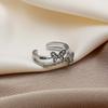 Anillo de mariposa de diseño creativo geométrico anillo de cadena de amor anillo de diamantes no se desvanece nicho joyería de hebilla para dedo