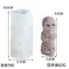 Molde de Silicona para Velas de Calabaza Calavera Divertidas de Halloween Decoración de Velas de Ataúd con Cara de Tres Fantasmas de Terror
