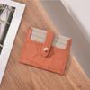 Portatarjetas múltiple de cuero para identificación, tarjetero con patrón de cocodrilo para tarjeta de acceso escolar, monedero coreano ultrafino