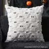 Nova fronha de travesseiro de pelúcia de abóbora e fantasma do fabricante original, travesseiro de sofá para decoração de Halloween, travesseiro lombar para cabeceira, almofada