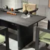 Nueva Mesa de Centro de Madera Maciza Estilo Chino, Mesa de Café Simple y de Gama Alta para Recepción de Oficina, Mesa de Té Zen de Madera de Nogal, Sensación de Lujo Ligero y Alta Gama