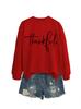 Estación Independiente de Lista de Deseos de Amazon Sudadera Elegante Versátil Cómoda para Mujer Corazón Agradecido Forma de Corazón Cruz Simple Transfronteriza Otoño Invierno