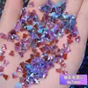 Uñas material para uñas joyería para uñas al por mayor mini Aurora Fantasma morado plano forma especial Super Brillante vidrio decoración de uñas