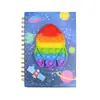 Caderno de Descompressão Desenho Animado A5 Roedor Pioneiro Arco-Íris Espiral Metálico Livro Estudante Silicone Bolha Manual Blocos de Notas