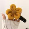 Horquilla de Flor de Felpa para Otoño e Invierno para Mujer Parte Posterior de la Cabeza Clip para Recoger el Cabello con Sentido Avanzado Clip de una Palabra Pico de Pato Clip de Tiburón Accesorios para el Cabello