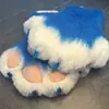 Garras de Animal de Fursuit Felpa Terminada Piel Terminada Disfraz de Animal Colorido Garras