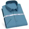 Camisa de Hombre Manga Corta Blanca Verano Negocios Casual Profesional Formal Traje Camisa de Grado Superior Sin Planchado Manga Corta