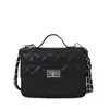 Mochila Acolchoada com Corrente Estilo Chanel 2026 Novo Modelo de Verão, Bolsa de Ombro Elegante e Simples para o Dia a Dia