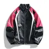 Chaqueta de Cuero PU para Hombre Nueva Juventud Cross-Border Aliexpress Cuello Alto Chaqueta de Motociclista de Carreras Chaqueta de Cuero