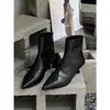 Botines de Punta para Mujer 2026 Otoño/Invierno Nuevos Moda Francesa Versátiles Cierre Trasero Tacón Alto Botas Estilizadas para Mujer