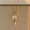 Colar Aço Titânio Feminino Verão Design de Nicho Colar de Luxo Leve Feminino Exquisito Versátil Acessórios de Alta Qualidade Simples