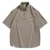 Camisa Polo de Manga Corta para Hombre, Nuevo Estilo Veraniego, Corte Holgado, Marca de Moda, Versátil, Casual para Exteriores, Secado Rápido, Camisa con Cuello de Solapa, Camiseta para Hombre