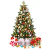 Árbol de Navidad de PE 1.68m /2.1/2.4/ 3m Paquete de Decoración Árbol Escena de Hotel Luces de Colores Lentejuelas